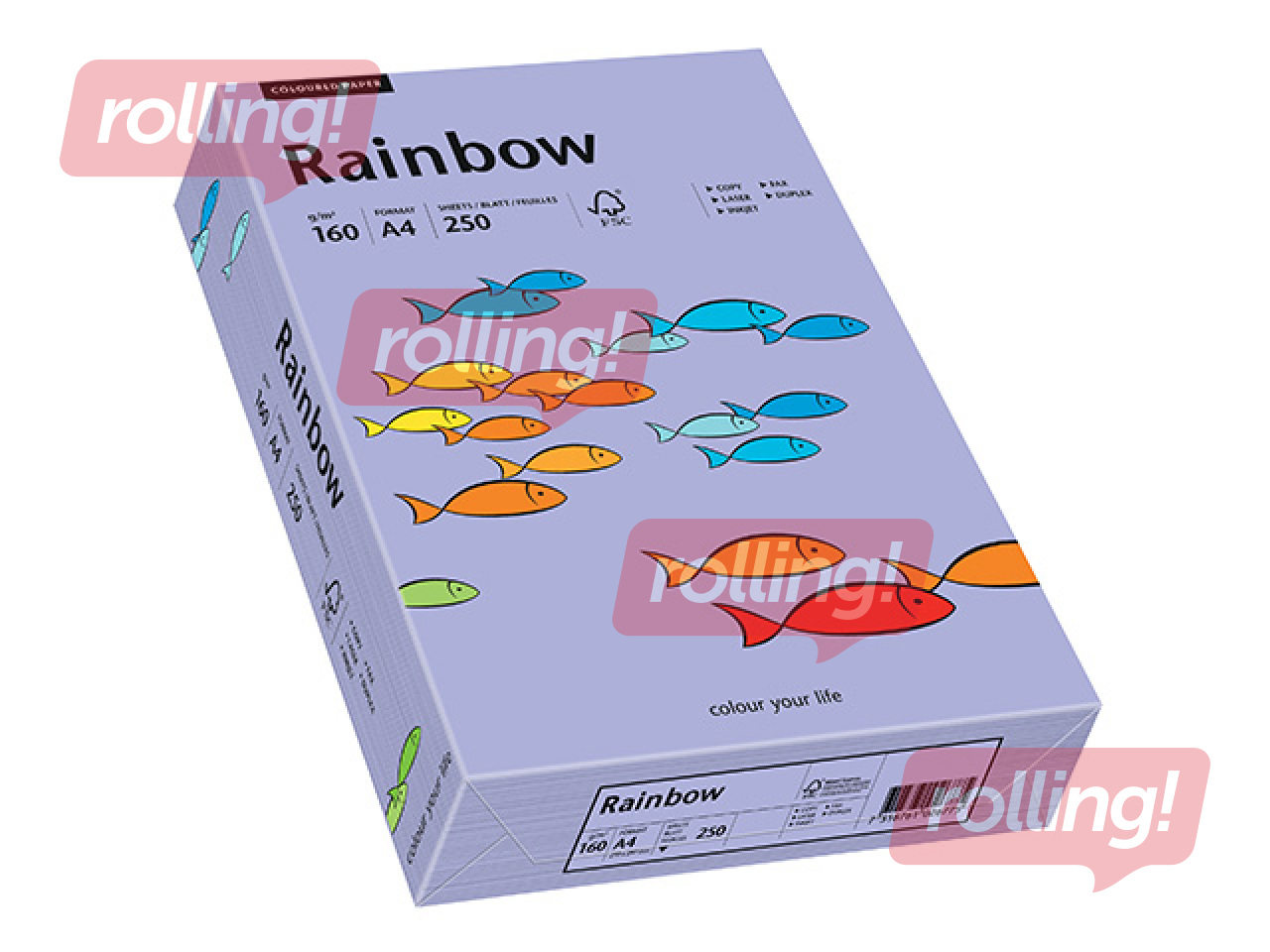 Papīrs Rainbow 60, A4, 160g/m2, 250 loksnes, violets