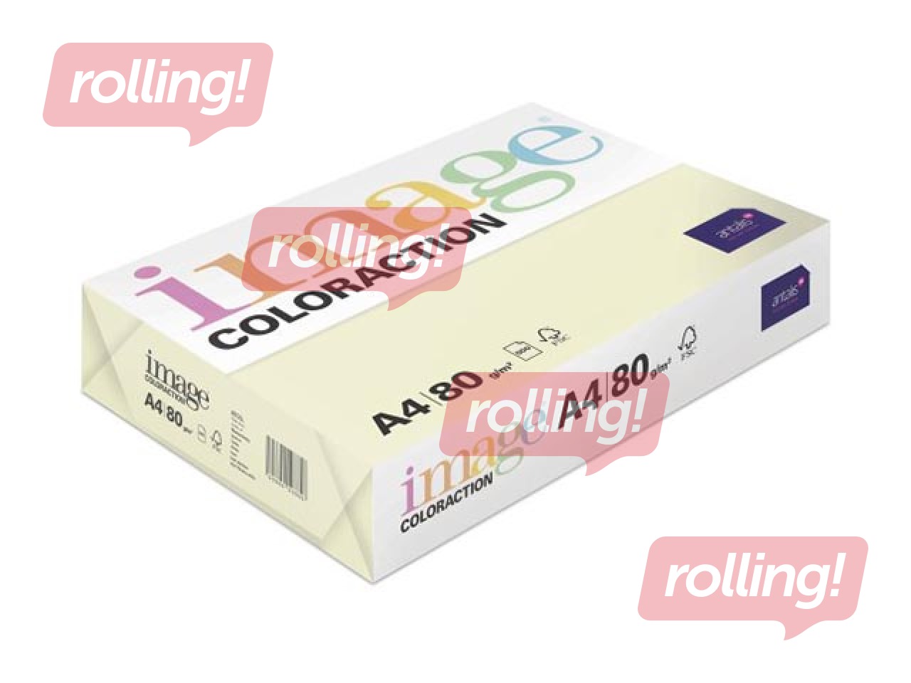 Papīrs Image Coloraction, A4, Atoll/Pale Ivory, 80g/m², 500 loksnes