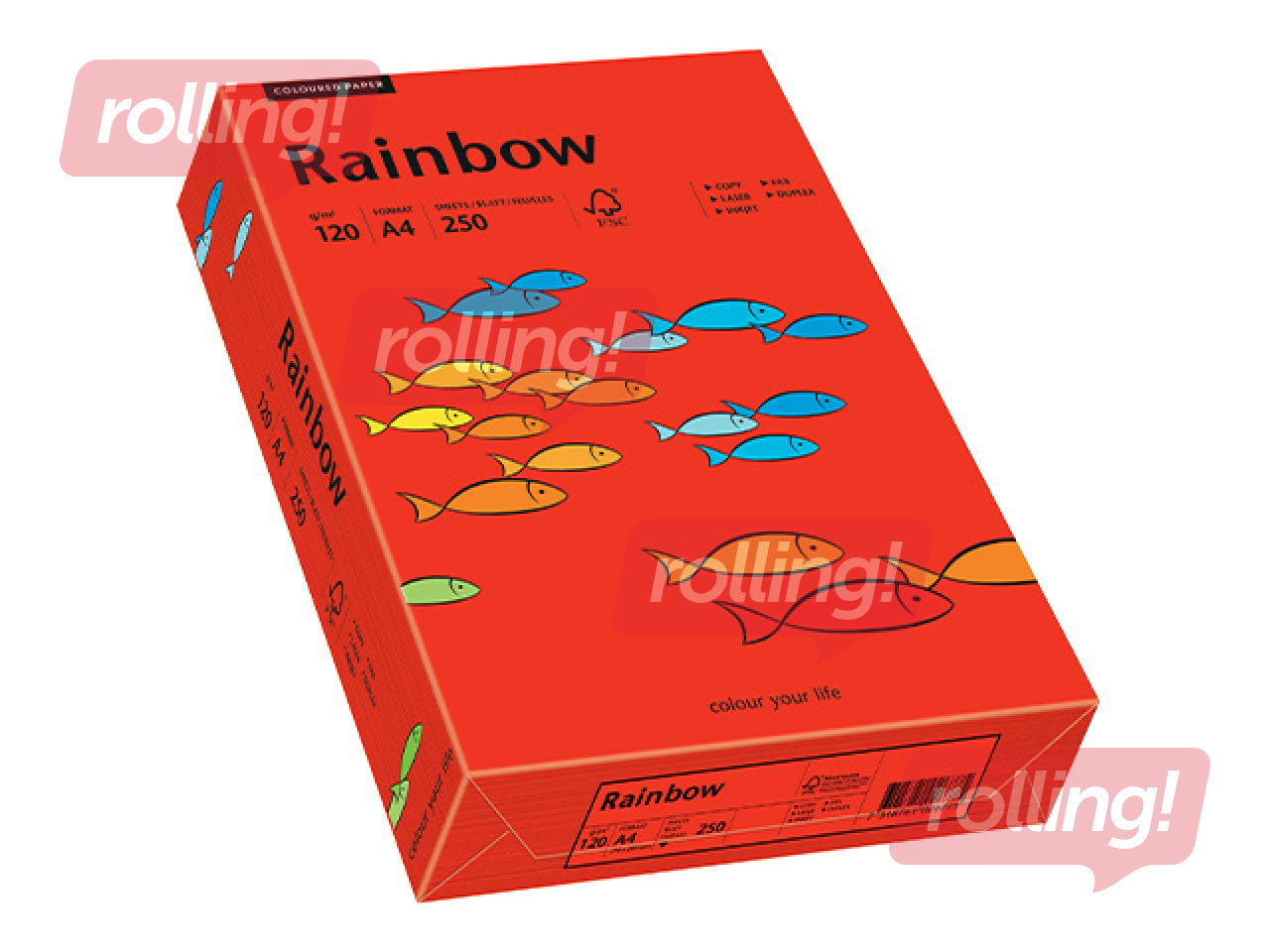 Paber Rainbow 28, A4, 120g/m2, 250 lehte, erkpunane