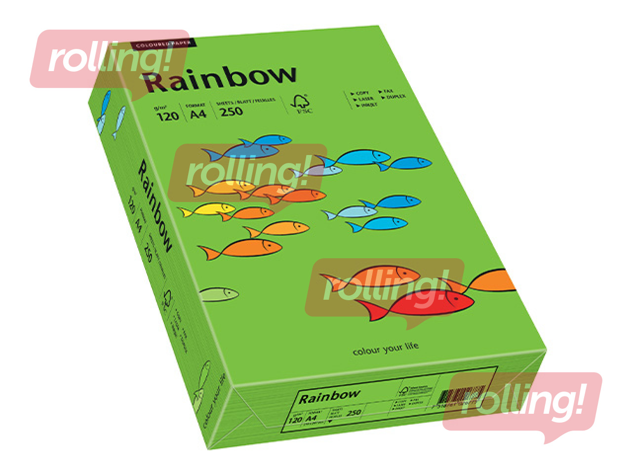 Paper Rainbow 78, A4, 120g/m2, 250 sheets, bright green