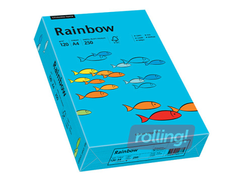 Papīrs Rainbow 87, A4, 120g/m2, 250 loksnes, zils