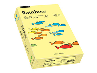 Бумага Rainbow 12, A4, 160г/м2, 250 листов, светло-жёлтая