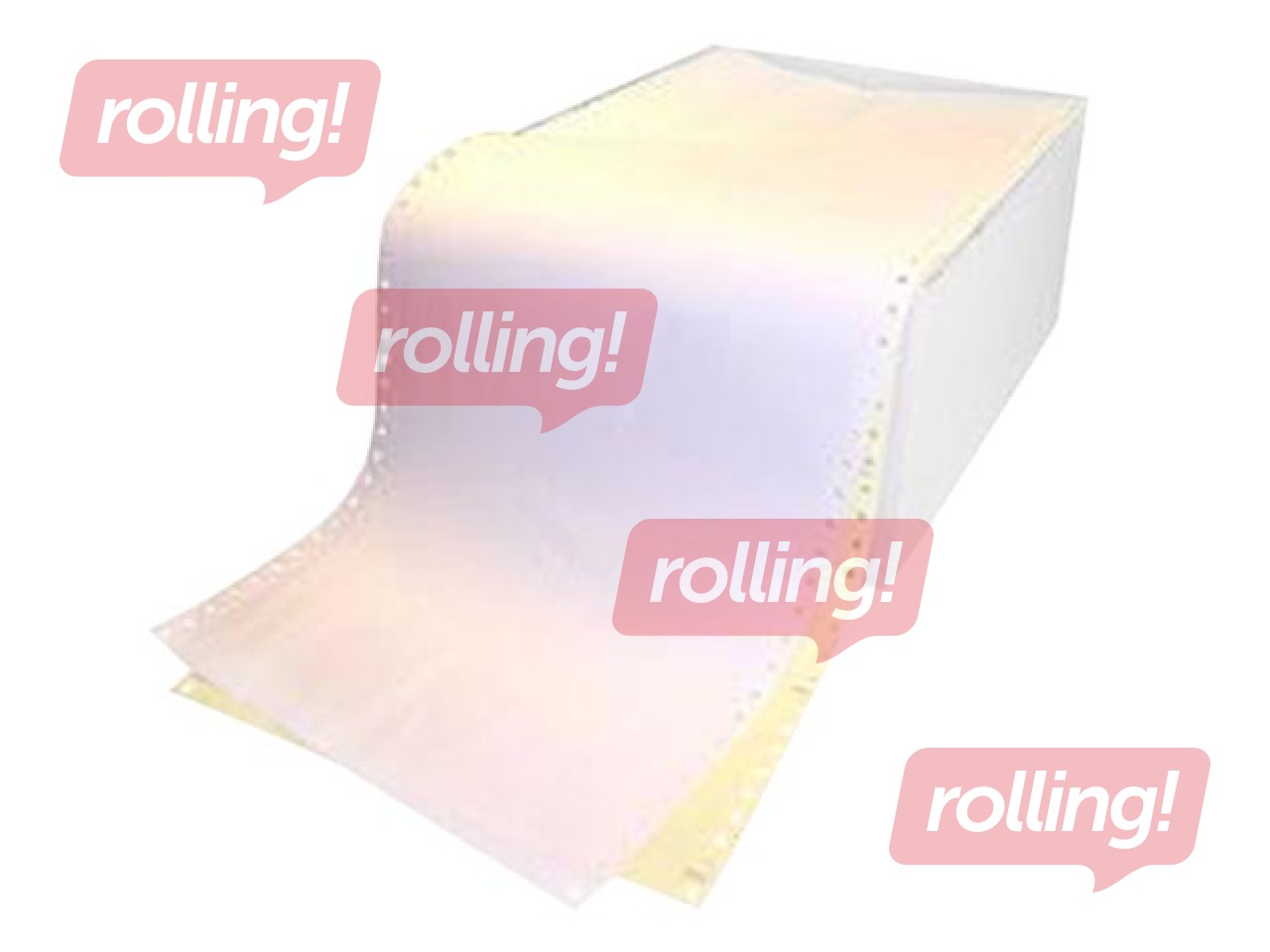 Printeri paber perforatsiooniga, kahekihiline, värviline, 15/210/15mm, 900 komplekti