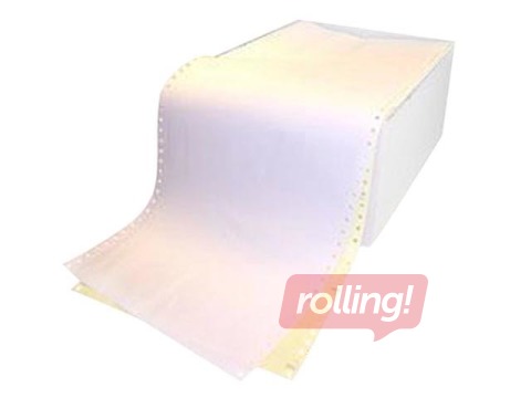 Printera papīrs ar perforāciju, trīsslāņu, krāsains, 15/210/15mm, 600 komplekti