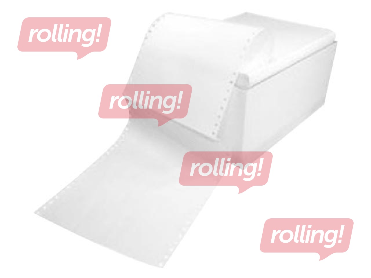 Printera papīrs ar perforāciju, vienslāņa, balts, 15/210/15mm, 1600 loksnes