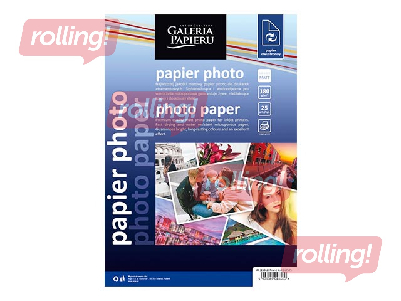 Фотобумага, матовая, A4, 180г/м², 25 листов
