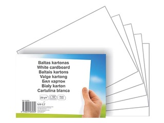 Kartons, A4, balts, 300g/m², 10 loksnes