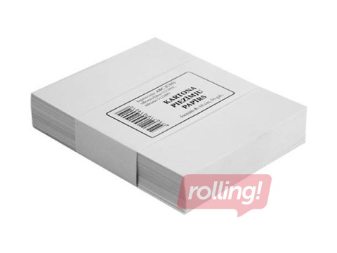 Notepad cardboard, white, 6x10cm, 50 sheets
