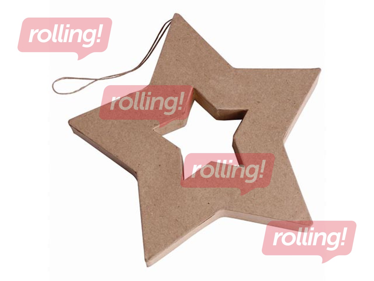 Kartona rotājums Happy Color, Big Star, 19x19x2.5cm