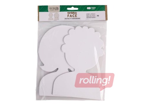 SALE Papist vormikomplekt Happy Color, Face Boy&Girl, 20cm, 10 tk.