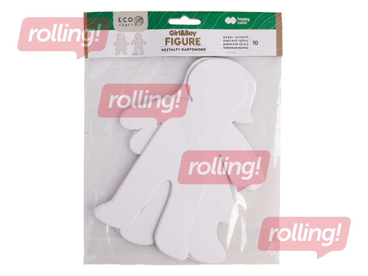 Kartona formu komplekts Happy Color Figure Boy&Girl, 25cm, 10 gab.