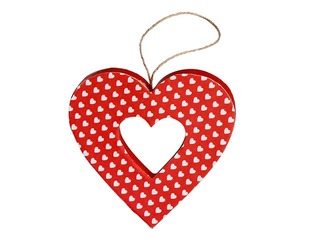 PROMO Cardboard decoration Happy Color, Hearts, 10x10x2.5cm, 2 pcs.