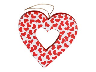 PROMO Cardboard decoration Happy Color, Hearts, 10x10x2.5cm, 2 pcs.