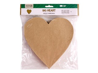 Kartona rotājums Happy Color, Big Heart, 19x19x2.5cm, 1 gab.