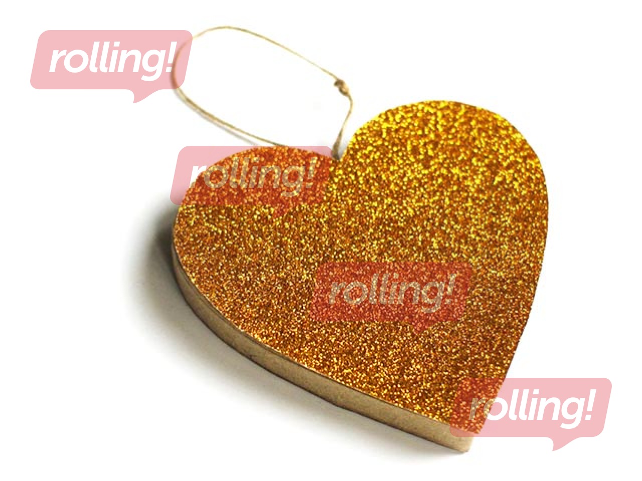 Kartona rotājums Happy Color, Big Heart, 19x19x2.5cm, 1 gab.