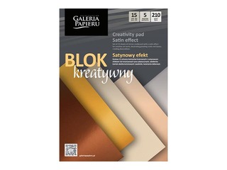 Kartons ar spīdumu, vienpusējs, A4, dažādas krāsas, 15 loksnes