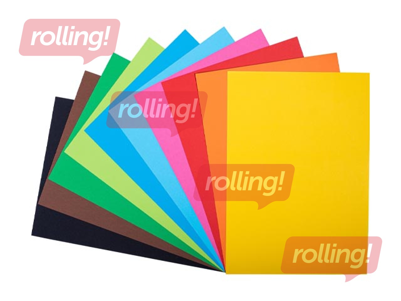Kartons Happy Color, divpusējs, B2, 270g/m², dažādas krāsas, 20 loksnes