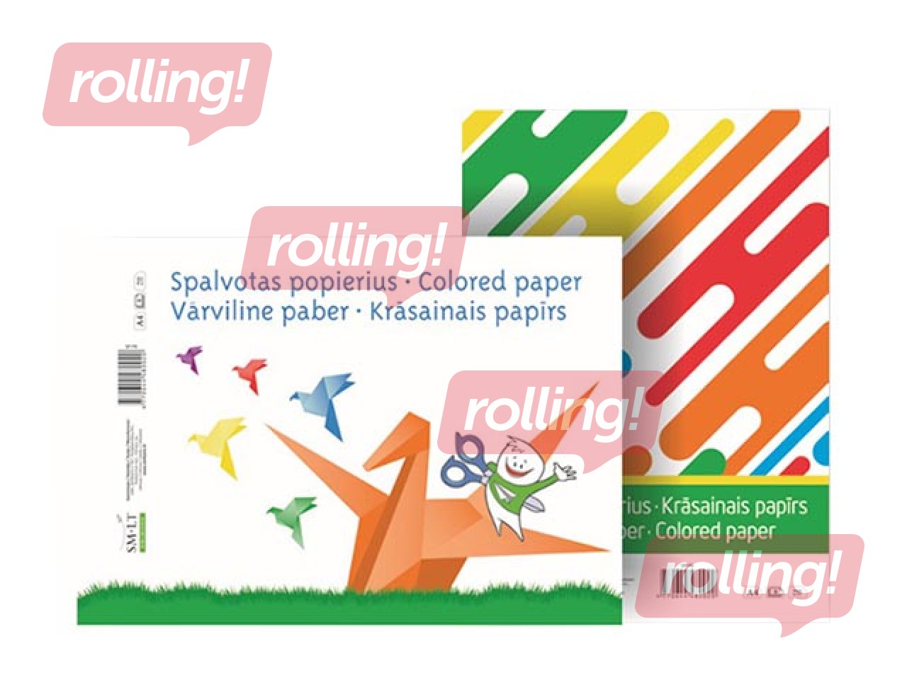 Aplikāciju papīrs SM·LT, A4, vienpusējs, dažādās krāsās, 8 lapas