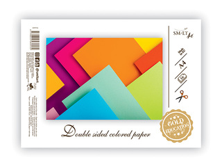 Värvipaber, kahepoolne, A4, kileümbrises, 16 lehte