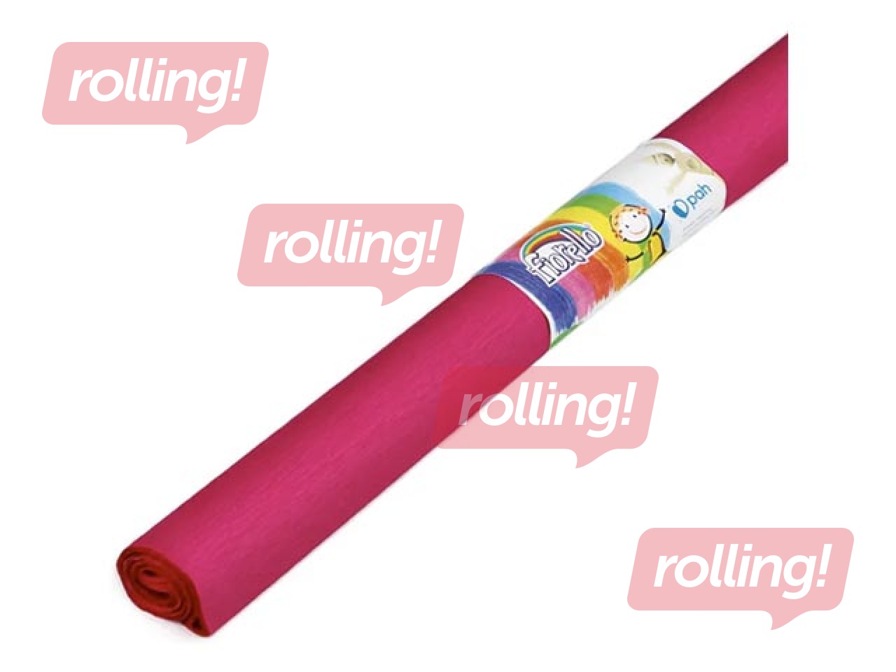 Kreppapīrs, 0.5x2m, tumši rozā