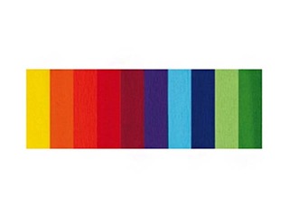 Crepe paper 0.5x2m, assorted, 10 rolls
