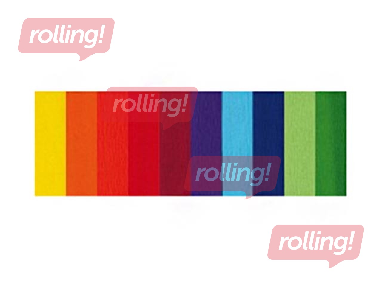 Креповая бумага, 0.5x2м, разноцветная, 10 рулонов