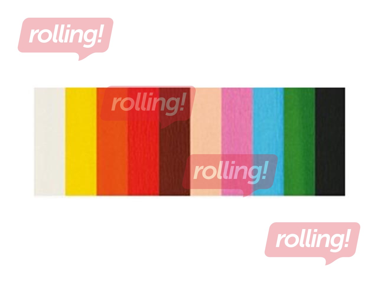 Crepe paper, 0.5x2m, assorted, 10 rolls