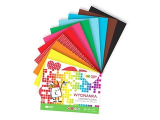 Aplikāciju papīrs glancēts Happy Color, A5, vienpusīgs, dažādas krāsas, 8 lapas