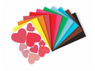 Aplikāciju papīrs glancēts Happy Color, A5, vienpusīgs, dažādas krāsas, 8 lapas