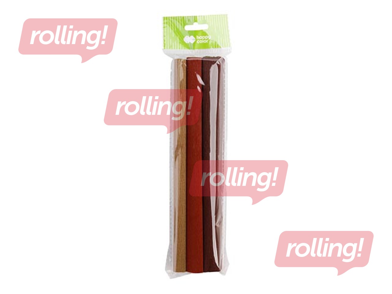 Crepe paper Happy Color, 25x200cm, brown colors, 3 rolls