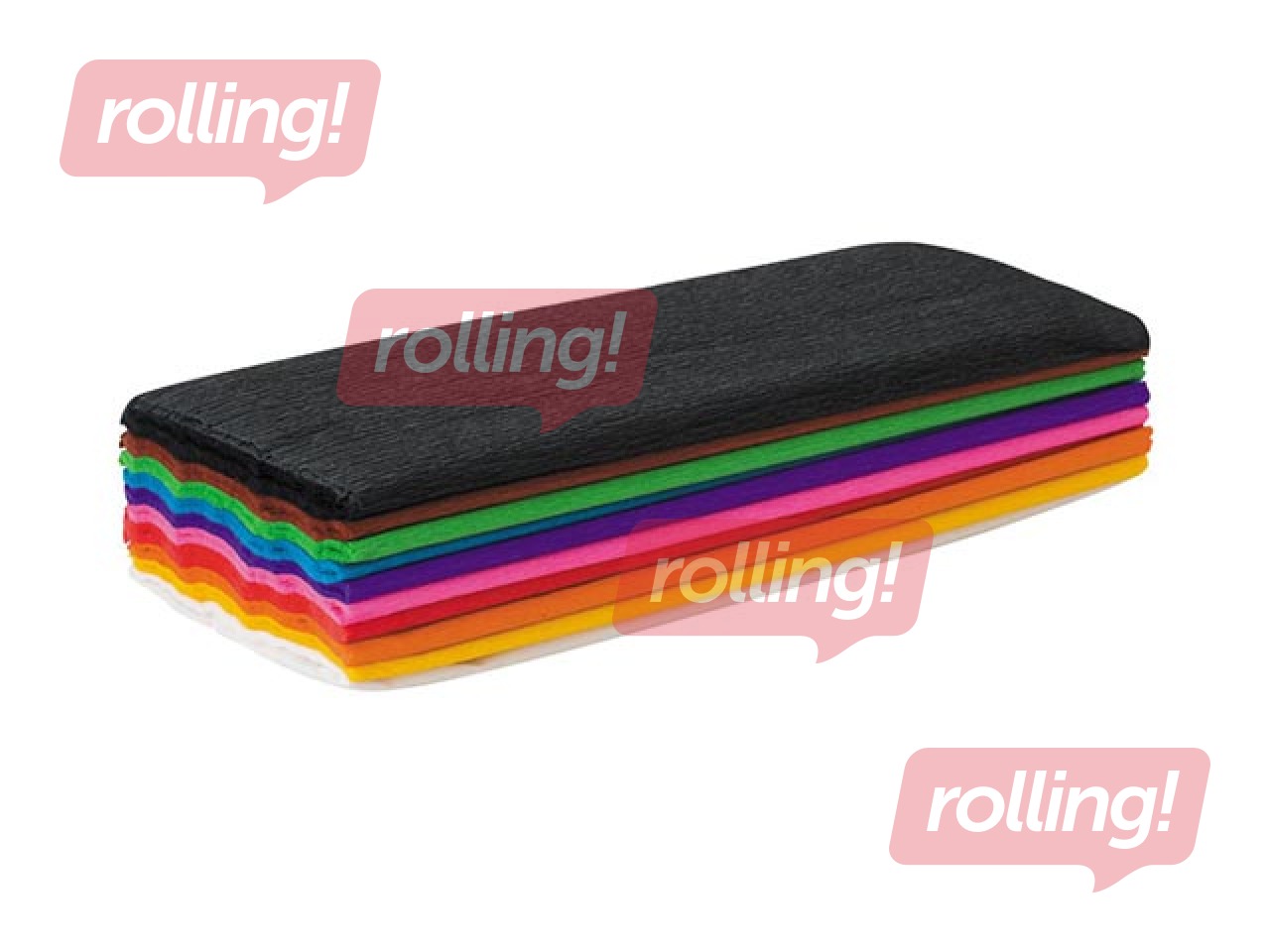 Krepp-paberite komplekt Happy Color, 25x200cm, erinevad värvid, 10 lehte