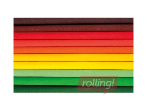 Креповая бумага Happy Color Autumn, 25x200см, разные цвета, 10 рулонов