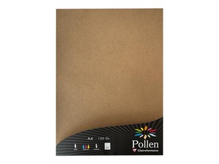 Цветная бумага Pollen, Craft, A4, коричневая, 120г/м², 50 листов