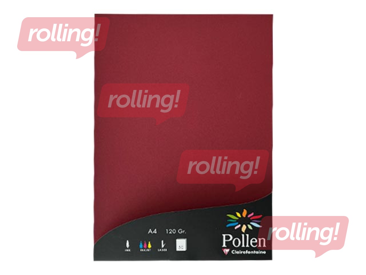 Värviline paber õietolm A4, 120g/m², maroon, 50 leht