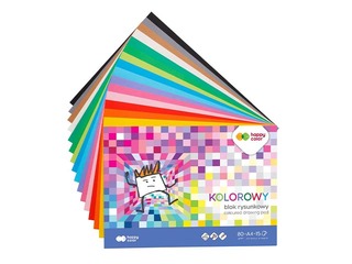 Aplikāciju papīrs Happy Color, A4, divpusīgs, dažādās krāsās, 15 lapas