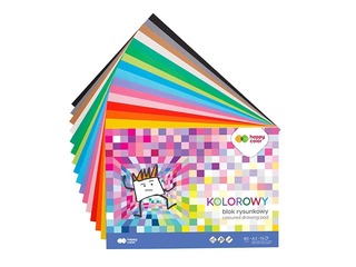 Aplikāciju papīrs Happy Color, A3, divpusīgs, dažādās krāsās, 15 lapas