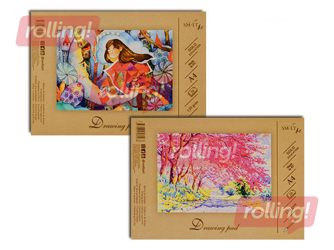 Zīmēšanas albums SM·LT, A4, 120g/m², 20 loksnes