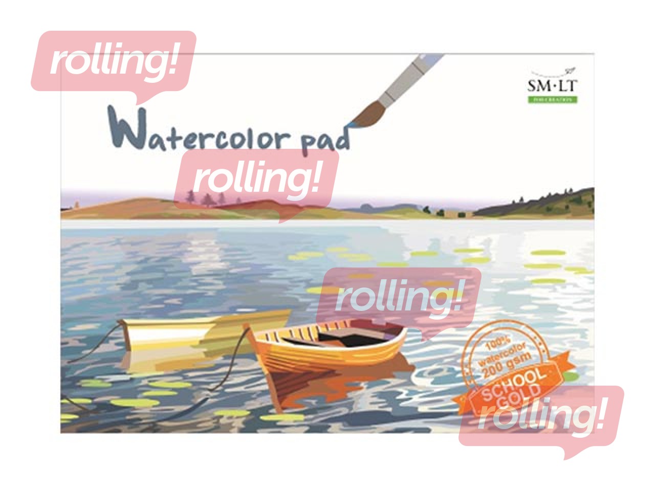 Akvareļu albums SM·LT, A4, 210g/m², 20 loksnes