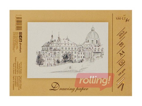 Drawing paper SM·LT, A4, 20 sheets, glued