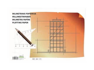 Rasēšanas milimetrpapīrs A3, 20 loksnes