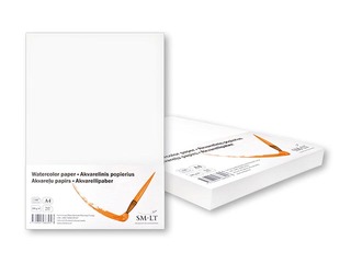 Akvareļu papīrs SM·LT, A4, 200g/m², 100 loksnes