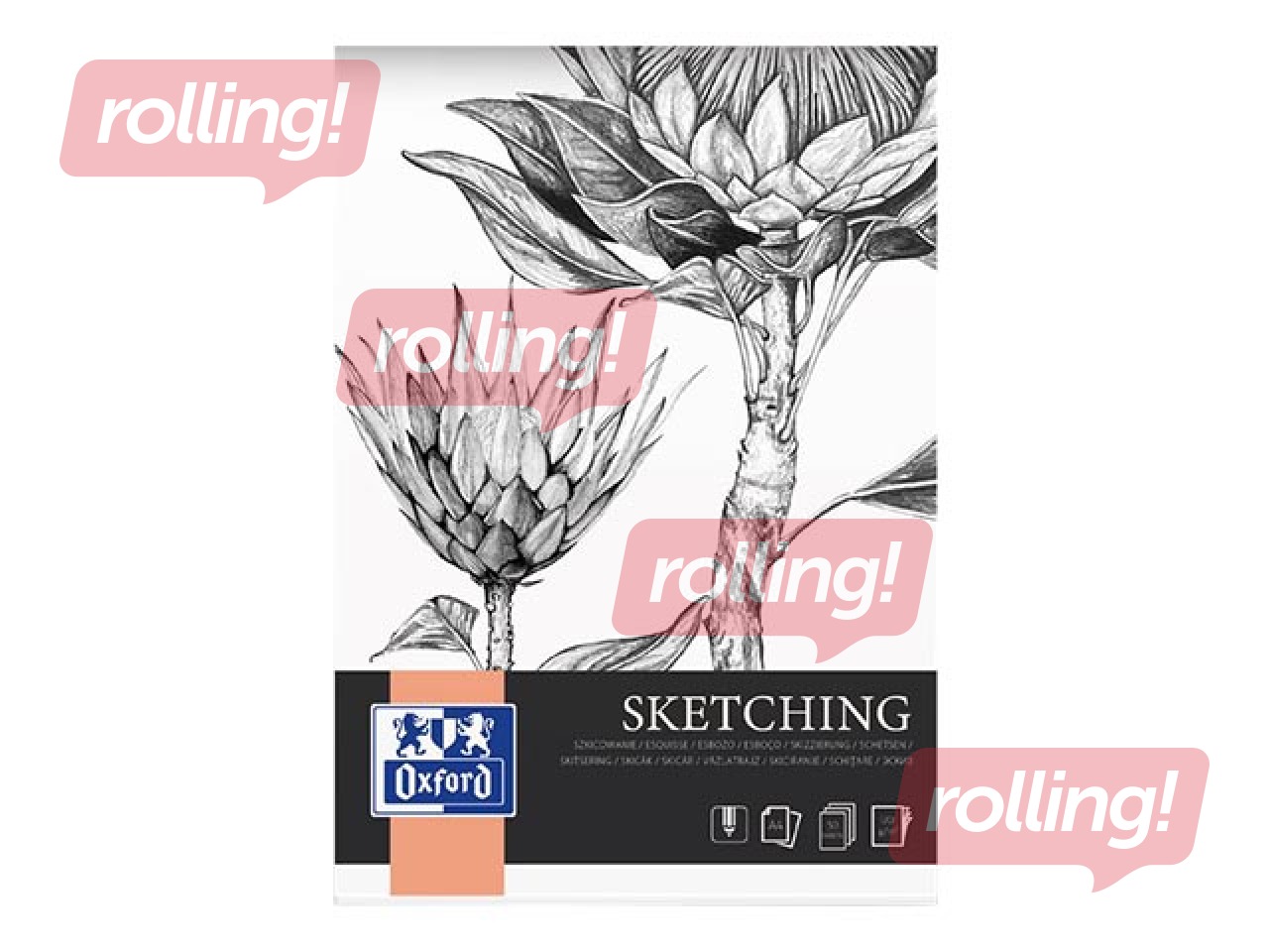 Sketching pad  Oxford, A4, 120g/m², 50 sheets