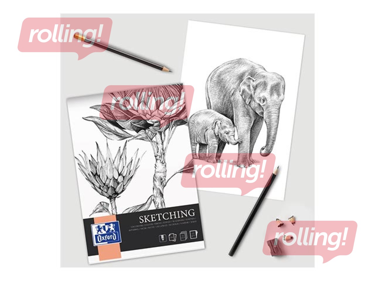 Sketching pad  Oxford, A4, 120g/m², 50 sheets