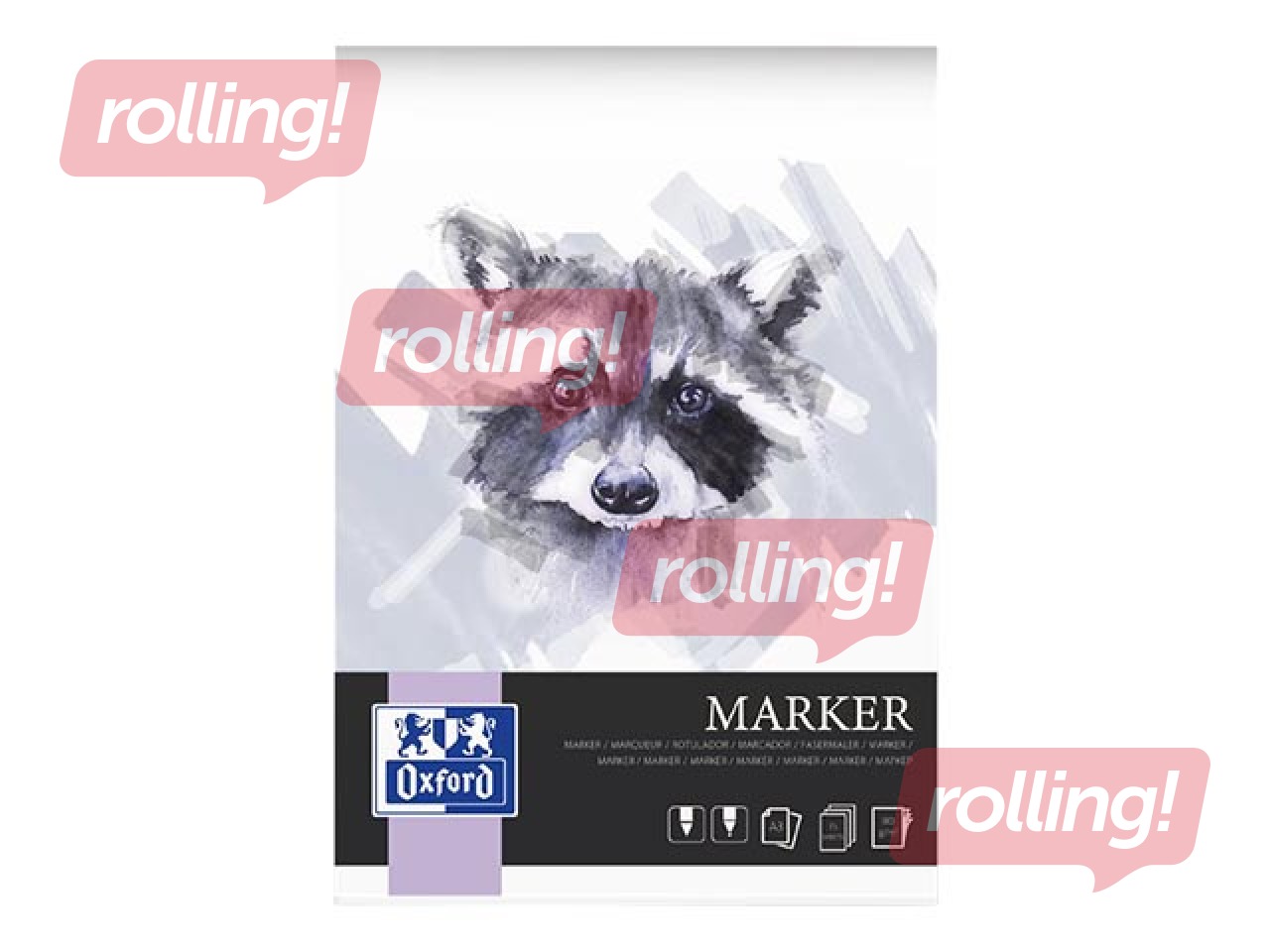 Zīmēšanas albums marķieriem Oxford, A3, 180g/m², 15 loksnes