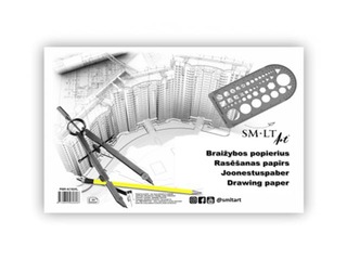 SALE Joonistuspaber SM·LT, liimitud, A4, 10 lehte, 150g/m²