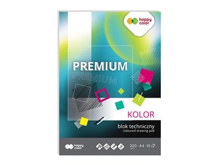 Картон Happy Color, A4, 220г/м², 10 цветных листов