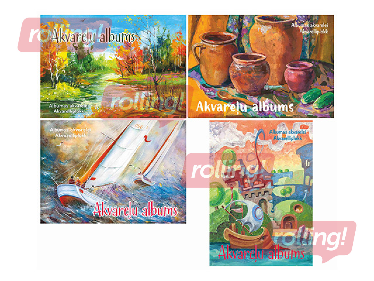 Akvareļu albums, A4, 180 g/m2, 20 loksnes