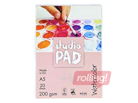 Akvareļu albums SM·LT Studio, A5, 200g/m2, 20 loksnes
