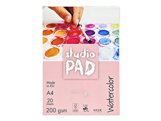 Watercolor paper pad SM·LT Studio, A4, 200g/m2, 20 sheets