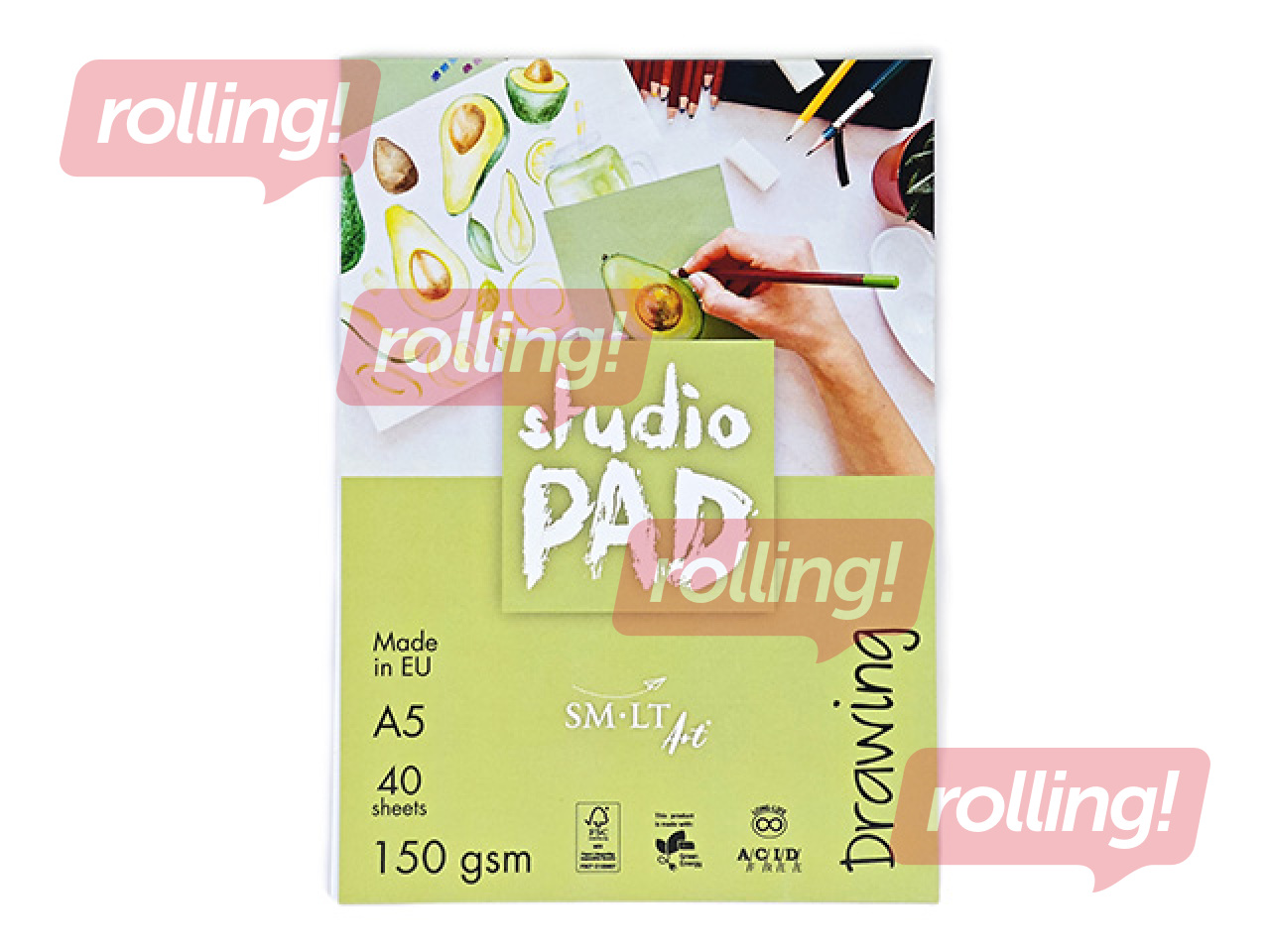 Zīmēšanas albums, SM·LT, 150 g/m2, A5, 40 loksnes